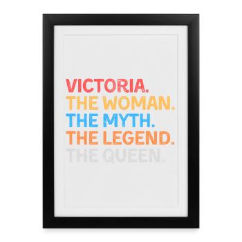 Victoria La Femme Le Mythe La Légende La Reine - Affiche encadrée (27 × 37 cm) - noir - Devant
