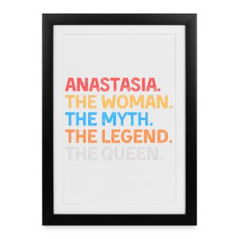 Anastasia La Femme Le Mythe La Légende La Reine - Affiche encadrée (27 × 37 cm) - noir - Devant