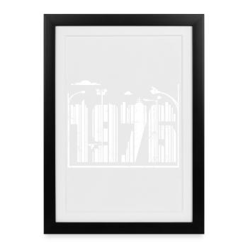 Millésime 1976 - Affiche encadrée (27 × 37 cm) - noir - Devant