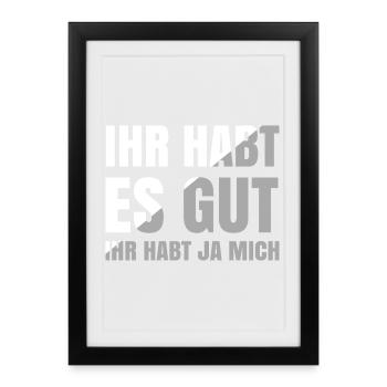 Tu as bien joué, tu m’as eu - Affiche encadrée (27 × 37 cm) - noir - Devant