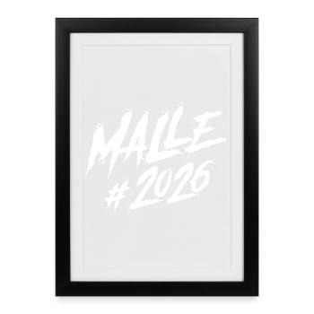 Équipe Malle 2026 - Affiche encadrée (27 × 37 cm) - noir - Devant