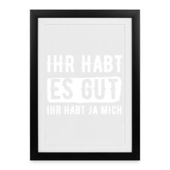Tu as bien joué, tu m’as eu - Affiche encadrée (27 × 37 cm) - noir - Devant