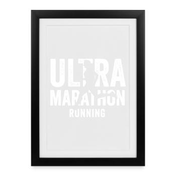 Ultramarathon - Affiche encadrée (27 × 37 cm) - noir - Devant
