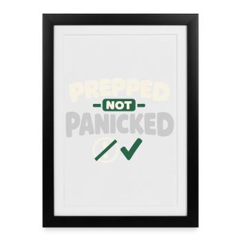 Calmness beats panic, lifestyle, - Framed poster (27 × 37 cm) - black - Front