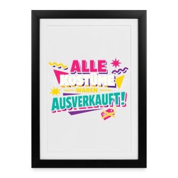 All costumes were sold out Carnival - Framed poster (27 × 37 cm) - black - Front