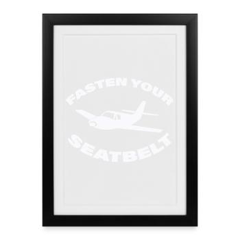 ATTACHE TA CEINTURE - Affiche encadrée (27 × 37 cm) - noir - Devant