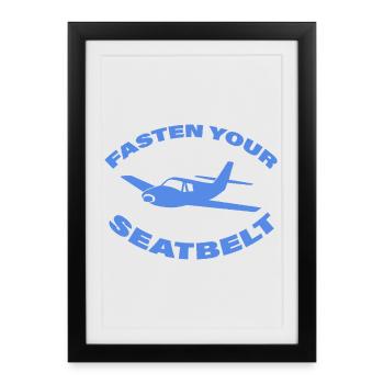 ATTACHE TA CEINTURE - Affiche encadrée (27 × 37 cm) - noir - Devant