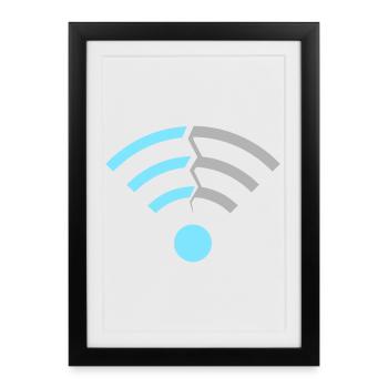 Wi-Fi WiFi Signal Icon - Framed poster (27 × 37 cm) - black - Front