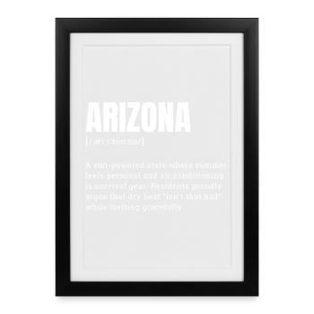 Arizona Solar Power Graph - Framed poster (27 × 37 cm) - black - Front