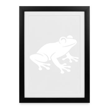 Frog Icon - Framed poster (27 × 37 cm) - black - Front
