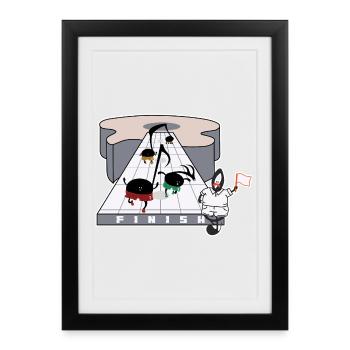 Blob Race Finish Line - Framed poster (27 × 37 cm) - black - Front