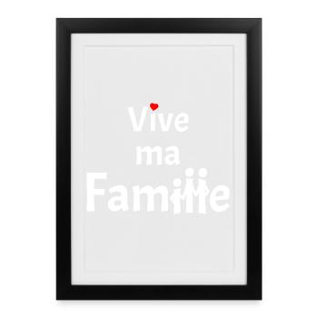 LANG LEBE MEINE FAMILIE! - Gerahmtes Poster (27 × 37 cm) - Schwarz - Vorne