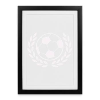 Victory wreath football logo - Framed poster (27 × 37 cm) - black - Front