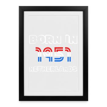 1951 - Framed poster (27 × 37 cm) - black - Front