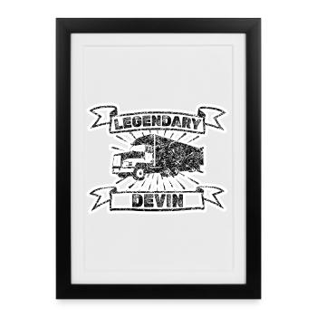 Devin as Truck - Framed poster (27 × 37 cm) - black - Front