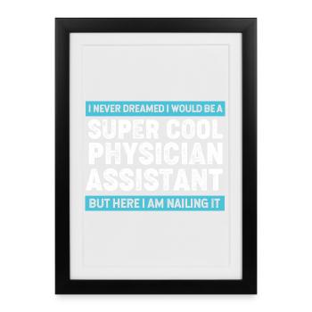 Assistant médical infirmier MFA PA - Affiche encadrée (27 × 37 cm) - noir - Devant