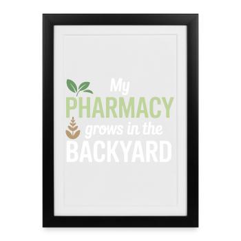 Certified Clinical Organic Pharmacology Apparel  - Framed poster (27 × 37 cm) - black - Front