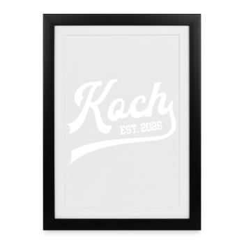Chef Chefs Cuisine Loisir Chef Cuisine Vêtements de cuisine Cuisine - Affiche encadrée (27 × 37 cm) - noir - Devant