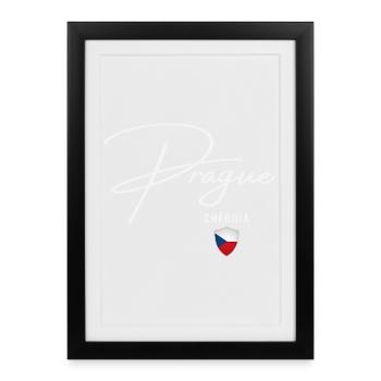 Prague Czechia, elegant design Prague - Framed poster (27 × 37 cm) - black - Front