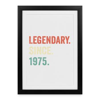 legendary since 1975 - Affiche encadrée (27 × 37 cm) - noir - Devant