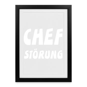 Chef - Gerahmtes Poster (27 × 37 cm) - Schwarz - Vorne