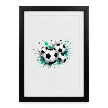 Conception du football pour un événement majeur - Affiche encadrée (27 × 37 cm) - noir - Devant