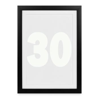 30- - Framed poster (27 × 37 cm) - black - Front