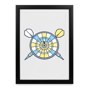 Target Dart - Framed poster (27 × 37 cm) - black - Front