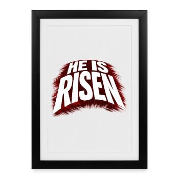 he is risen - Framed poster (27 × 37 cm) - black - Front