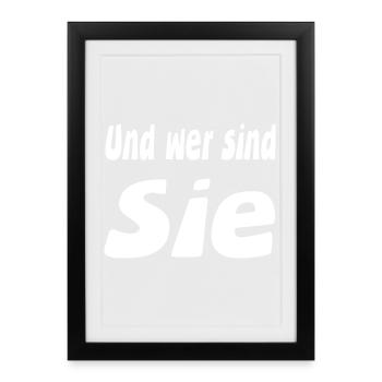 Sie - Gerahmtes Poster (27 × 37 cm) - Schwarz - Vorne