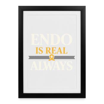 Sensibilisation à l’endométriose Guerrier de l’endo - Affiche encadrée (27 × 37 cm) - noir - Devant
