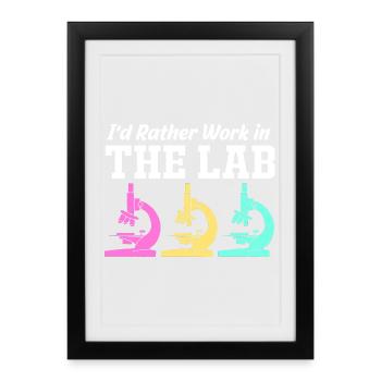 Laboratory Biology Chemistry Microscope Laboratory - Framed poster (27 × 37 cm) - black - Front