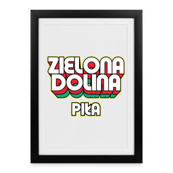Zielona Dolina Piła. Retro District Name - Framed poster (27 × 37 cm) - black - Front