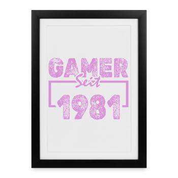 Typing 1981 - Framed poster (27 × 37 cm) - black - Front