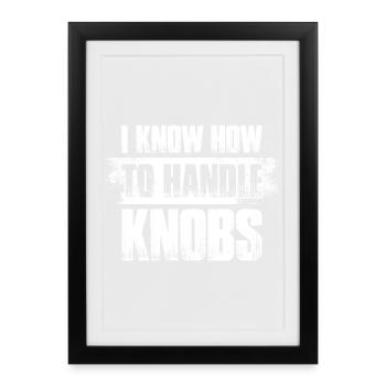 Handle knobs Sound engineer Sound engineer - Framed poster (27 × 37 cm) - black - Front
