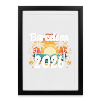 Barcelona 2026 - Framed poster (27 × 37 cm) - black - Front