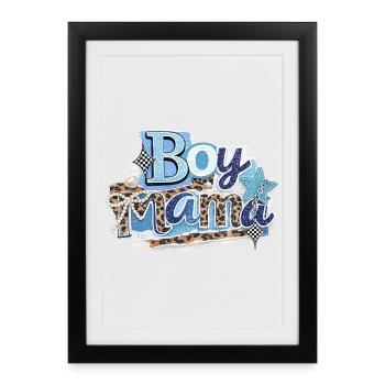 Boy Mama | Boy's Mom Gift - Framed poster (27 × 37 cm) - black - Front