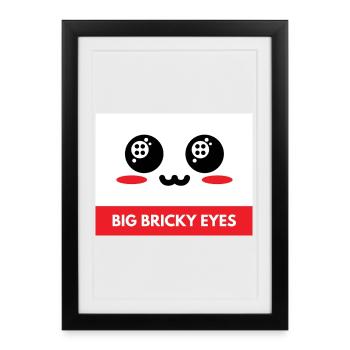 Large clamping blocks eyes - Framed poster (27 × 37 cm) - black - Front