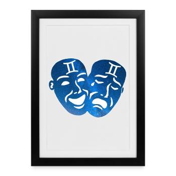 Gemini and the universe - Framed poster (27 × 37 cm) - black - Front