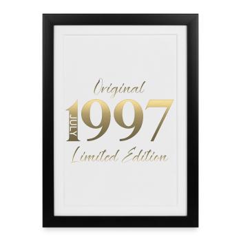29th Birthday Gift Vintage July Vintage 1997 - Framed poster (27 × 37 cm) - black - Front