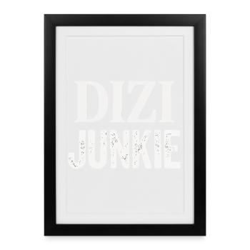 DIZI Junkie Turc Turc Dictons - Affiche encadrée (27 × 37 cm) - noir - Devant
