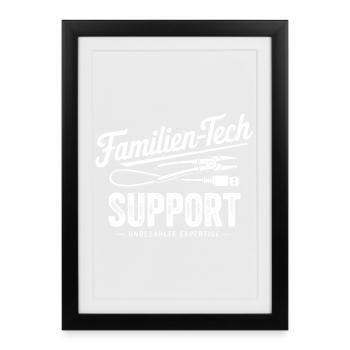 Familien-Tech Support Icon - Framed poster (27 × 37 cm) - black - Front