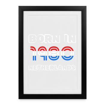 1980 - Affiche encadrée (27 × 37 cm) - noir - Devant