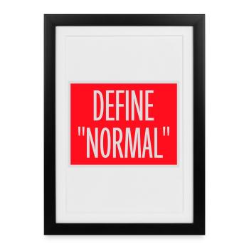 Define Normal Funny Sarcastic Definition Graphic - Framed poster (27 × 37 cm) - black - Front
