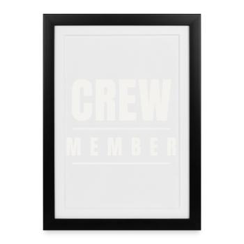 Crew Member Bold Team Staff Event Festival Group - Framed poster (27 × 37 cm) - black - Front