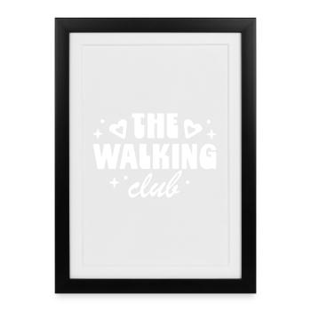 Walking club girls walk group - Framed poster (27 × 37 cm) - black - Front