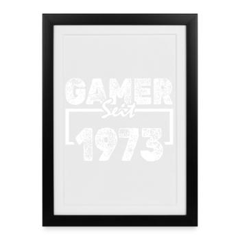 Gamer 1973 - Affiche encadrée (27 × 37 cm) - noir - Devant