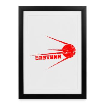 spoutnik - Affiche encadrée (27 × 37 cm) - noir - Devant