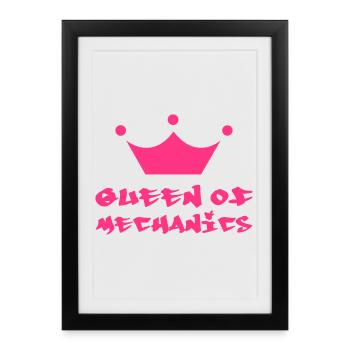 Queen of Mechanics - Affiche encadrée (27 × 37 cm) - noir - Devant