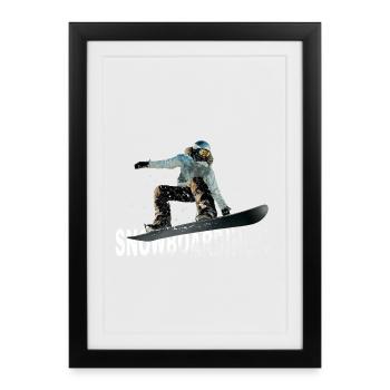 snowboarding - Framed poster (27 × 37 cm) - black - Front